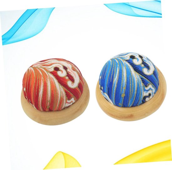 2 Stuks Magnetische Pin Kussen Pols Kussens Japanse Pin Houder Naaien Houders Bamboe Tip Pad Basis Zak Handleiding 7C Vilten Kussen — afbeelding 2