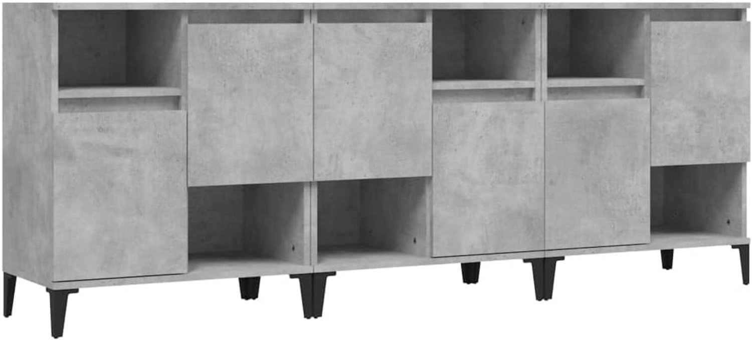 Woonkamerkast, Eetkamer, Universal Dressoir 3 Stuks 60 x 35 x 70 cm Houtmateriaal voor Keuken, Woonkamer, Woonkamer