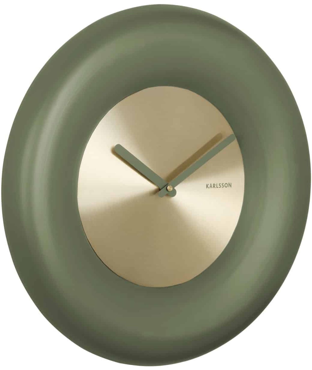 Karlsson Wandklok Cadiz Wheeler - Groen - 40x40x5.3cm - Wandklok Scandinavisch