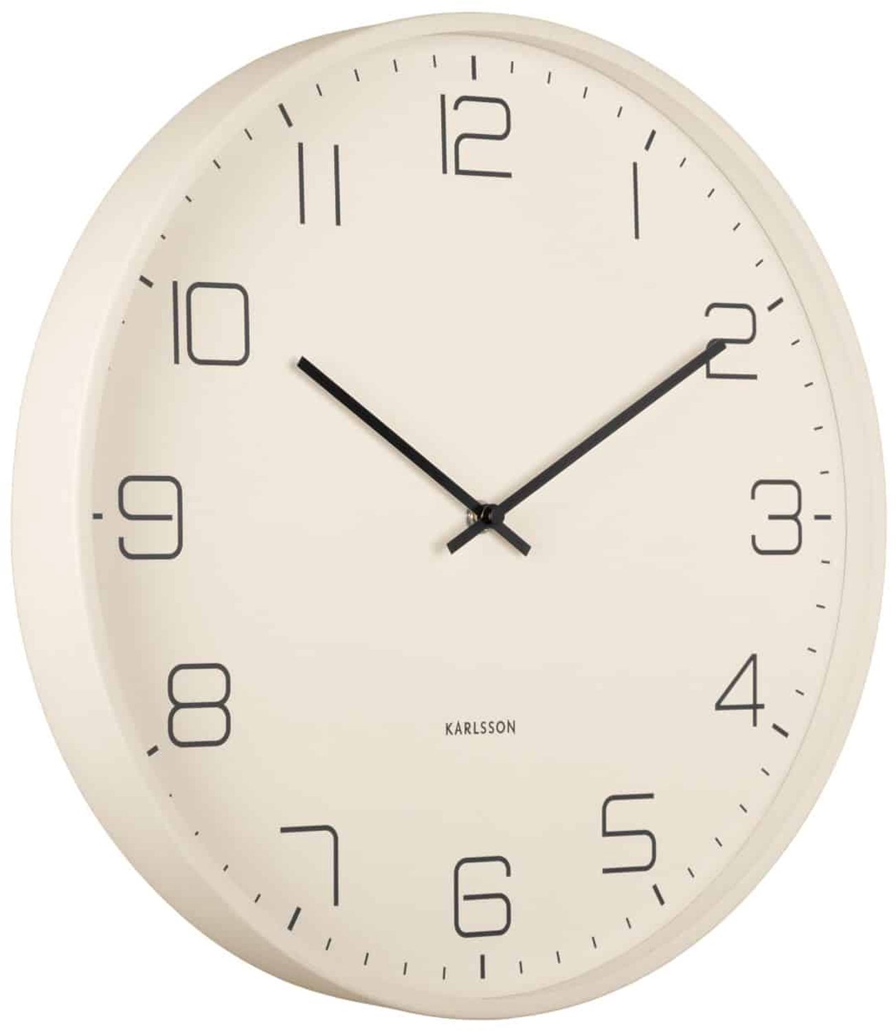 Karlsson Wandklok Lofty - Gebroken wit - 40x40x4.5cm - Wandklok Scandinavisch