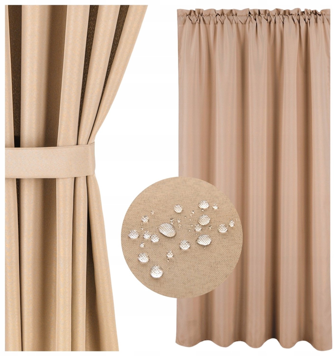 Waterdicht Terrasgordijn 155x220cm - Rune Beige