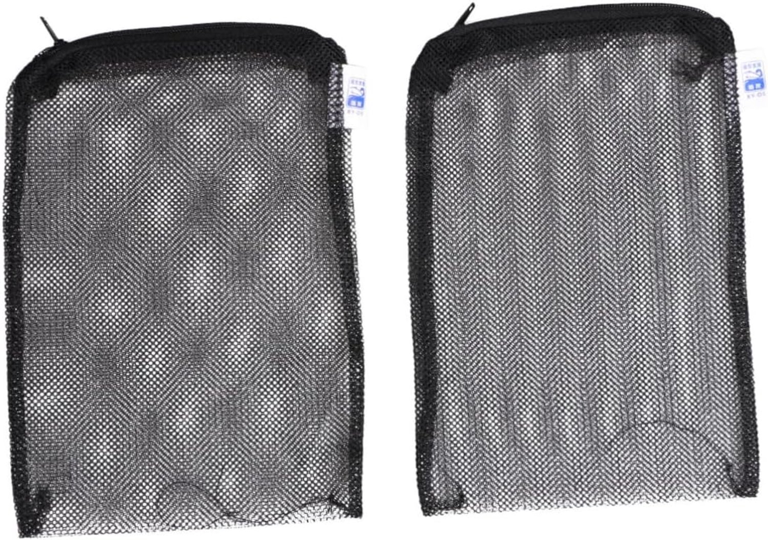 Happyyami 10stuks Zwarte Mesh Filterzak Voor Aquarium Verstelbare Zipperfilter Pouch Voor Fish Tank Maat s Voor Filtratiematerialen Zoals Actieve Kool Keramische Ringen