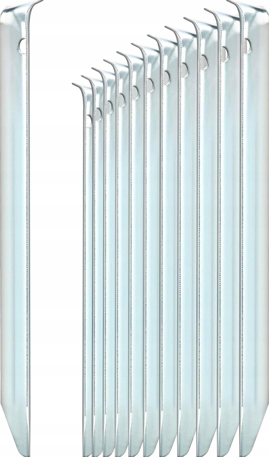 12x Stevige Grondpennen 22cm - Half Ronde Stalen Tentpennen