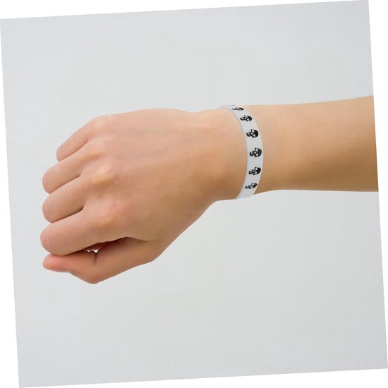 20 Stuks Skull Silicone Sports Polsbandjes Elastische Ademend Unisex Armband voor Hardlopen Fitness Teamactiviteiten Stretchy Sportarmband voor Hiphop Feestjes — afbeelding 2