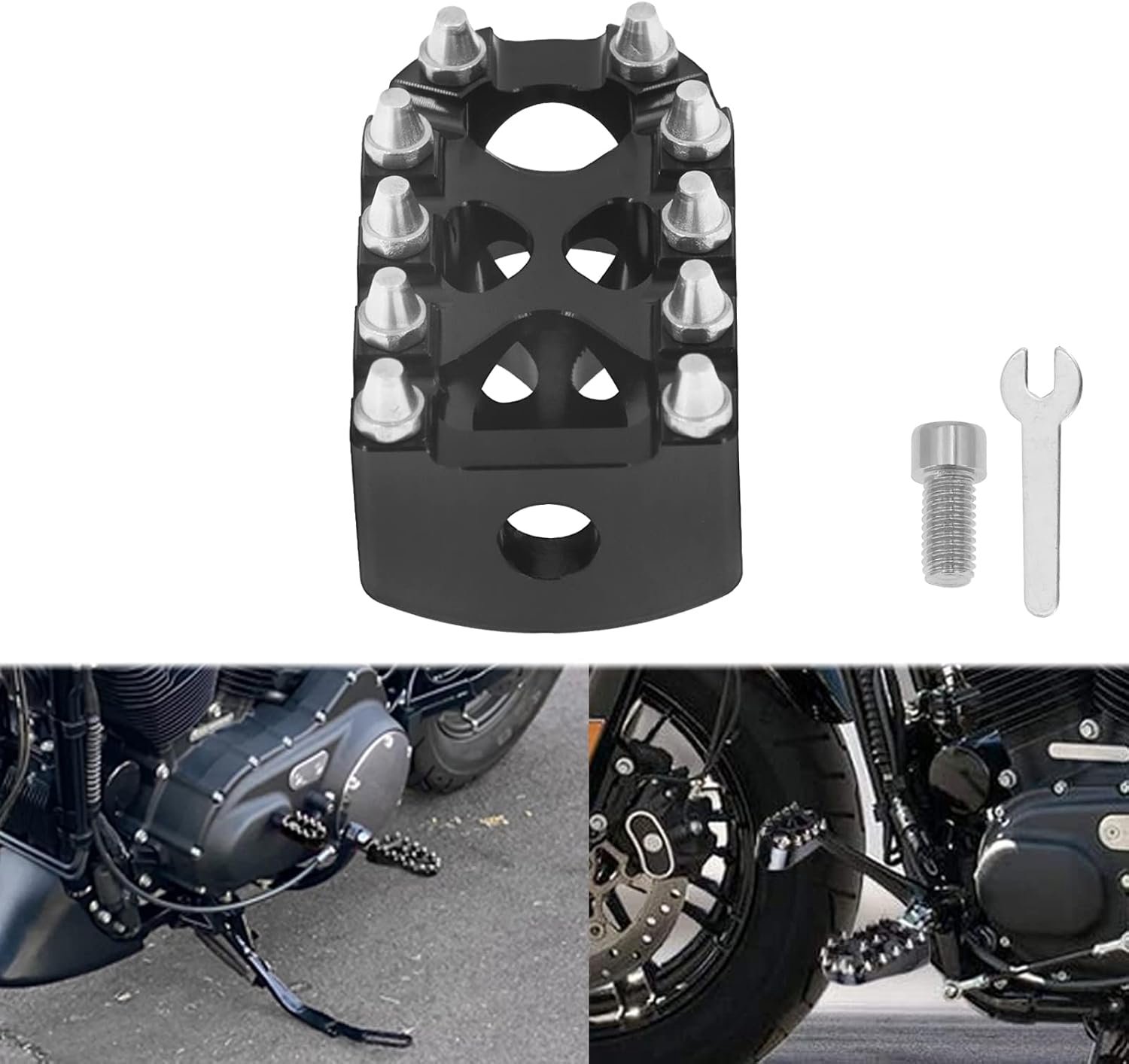 Motorfiets Gear Shifter Peg MX Stijl Shift Peg Anti-Skid Voetsteunen Fit voor Harley Touring FLHX Softail Dyna Sportster XL Zwart