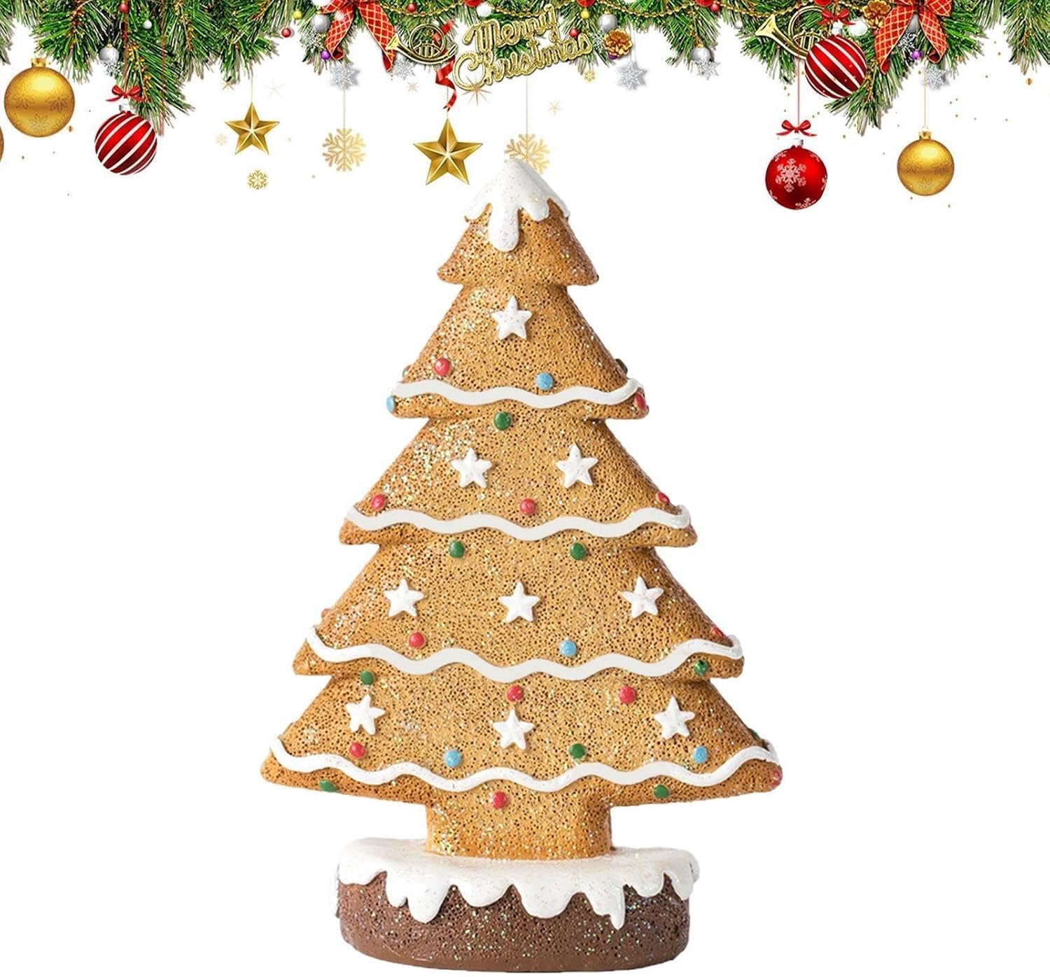 Tafelblad Kerstboom 5.9 Inch Hars Grappige Peperkoek Bureau Decor