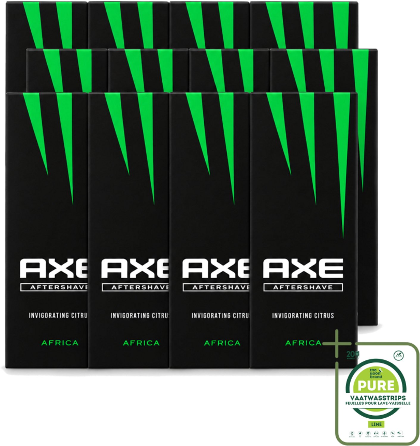 12 x Axe – Aftershave – Africa – 100 ml - Grootverpakking - Aftershave Africa - Aftershave - Huidverzorging - Scheren - Huidkalmering