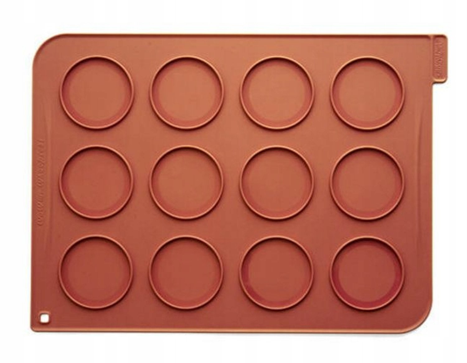 Silikonmat Macarons Ø 70 mm - 12 Holtes