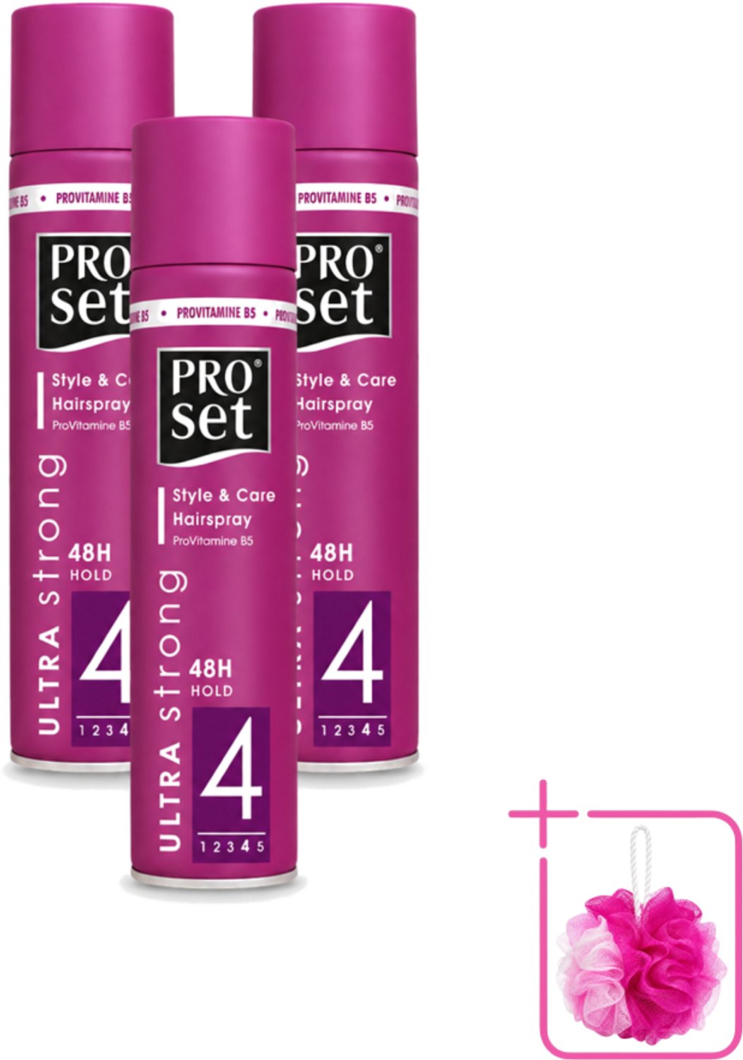 3 x Proset - Haarspray - Ultra Sterk - 48 uur Werking - 250 ml - Bulkverpakking - Haarspray - Haarspray 48 uur