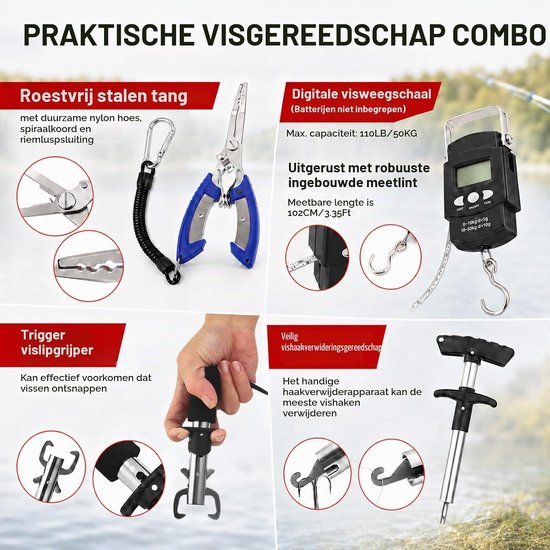 680 stuks visspullen set, gemengd vissersaas kit met aashaken vistang visschaal voor snoek, forel, baars, 3-laagse viskoffer geschikte visuitrusting compleet voor beginners en professionals — afbeelding 4