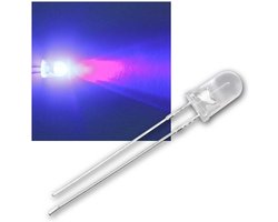 50 LED's 5 mm waterhelder ultraviolet/zwart licht, lichtgevende diode, bedraad, lichtgevende diode, als component