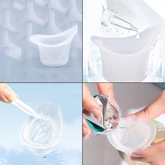 2 Stuks Oogspoel Oogspoelkoms Eye Washbowl Silicone Silicone Eyebowl 8ml Met Precies Gegradueerd Om De Ogen Schoon En Fris Te Houden En De Ogen Te Verzorgen — afbeelding 3