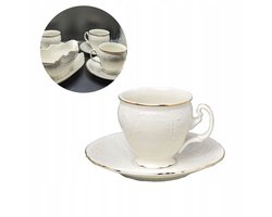Thun Bernadotte Ivory Gold Kopje met Schotel 90ml - Elegant Porselein