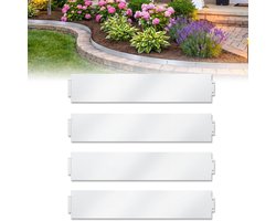 LARS360 10 m x 18 cm gazonrand metaal verzinkt bloembedomranding maairand palissade 10 stuks 100 cm x 18 cm (l x h) voor tuinplanten en groenteteelt