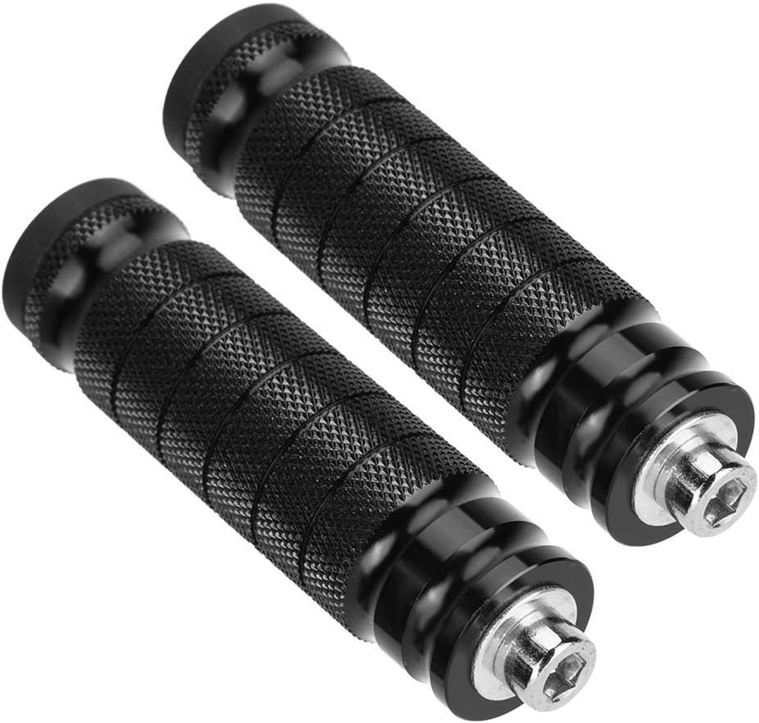 Motorfiets Voetsteunen, 2 stuks Aluminium CNC Motor Achter Voetsteunen Universele M8 Antislip Voetsteunen Pinnen Pedalen Rearsets Voetsteun