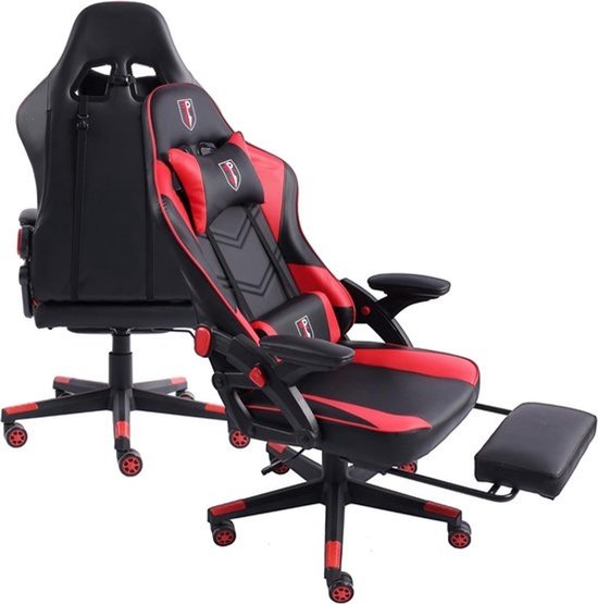 Ergonomische gamingstoel - Met voetensteun - Verstelbare armleuningen — afbeelding 2