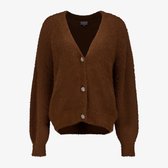 TwoDay zacht dames vest donkerbruin - Maat S
