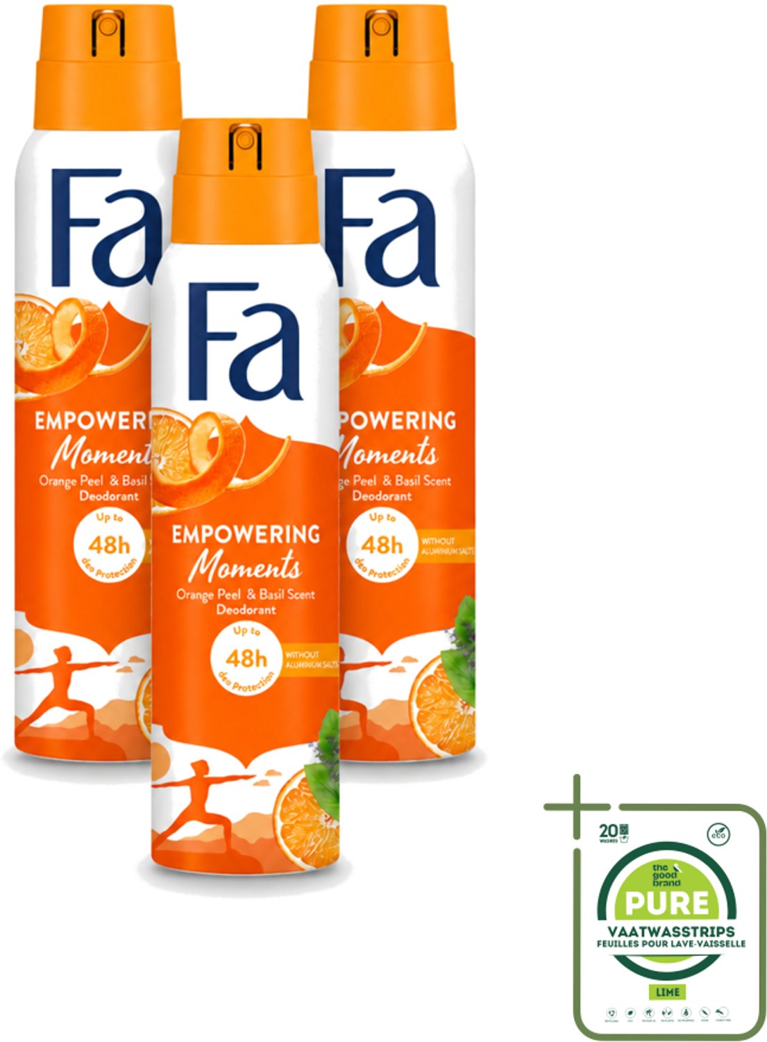 3 x Fa – Deodorant Spray – Empowering Moments – 150 ml - Grootverpakking - Deodorant Spray - Geur - Zweet - Geurige Deodorant - Frisheid