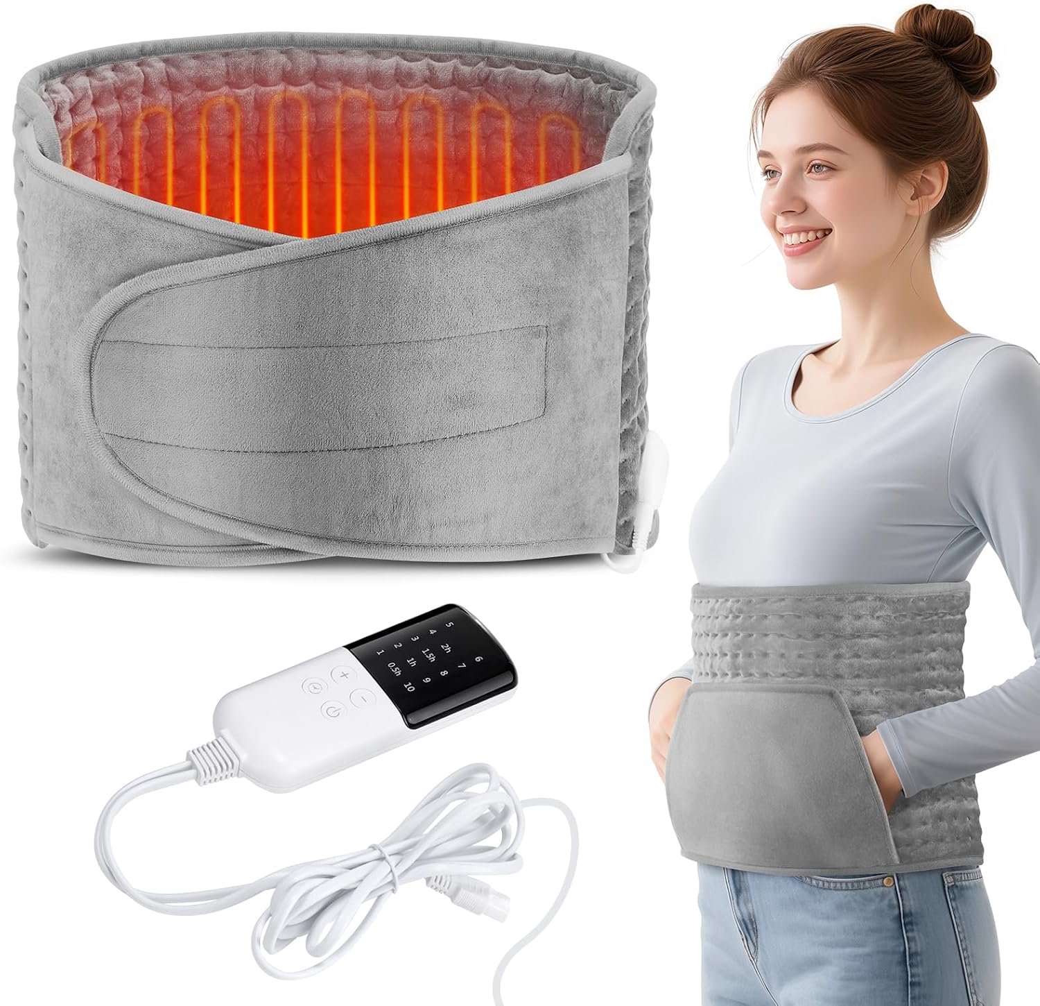 Verwarmingskussen met automatische uitschakeling, 30 x 120 cm, handwarmer