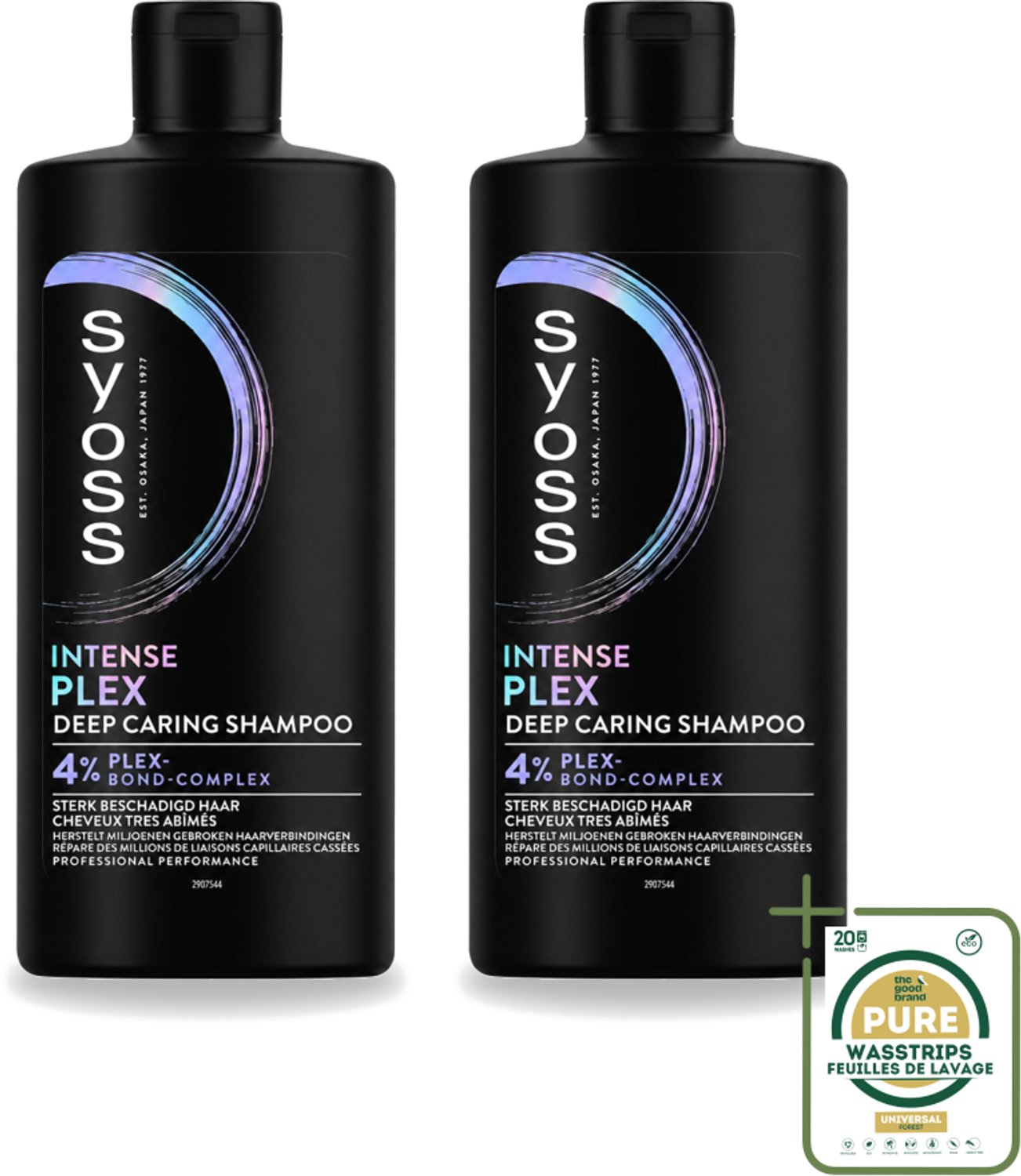 2 x SYOSS - Plex - Shampoo - Langdurige Styling - 440ml - Wasstrips - Haar Herstellen - Beschadigd Haar - Haar Herstel Shampoo - Plex Complex - Haar Kracht