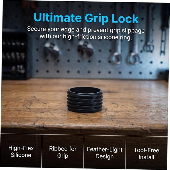10 Stuks Delige Tennis Racket Grip Sealing Bands Elastische Waterdichte Siliconen Fixatieringen voor Buitenwedstrijden Antislip Overgrip Tape Retainer Eenvoudige Installatie zonder — afbeelding 3