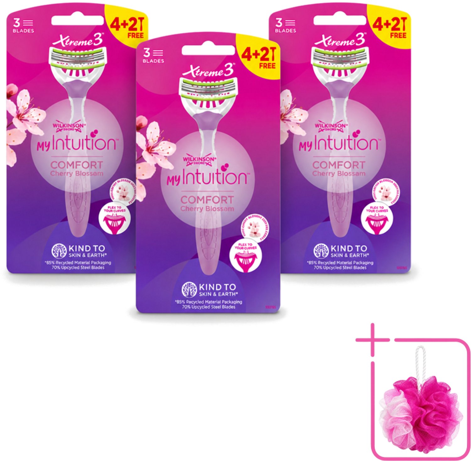 3 x Wilkinson - Wegwerpscheermesjes - Xtreme 3 My Intuition - Comfortabel - 6 mesjes - Bulkverpakking - Wegwerpscheermesjes - Vrouwelijke scheermesjes