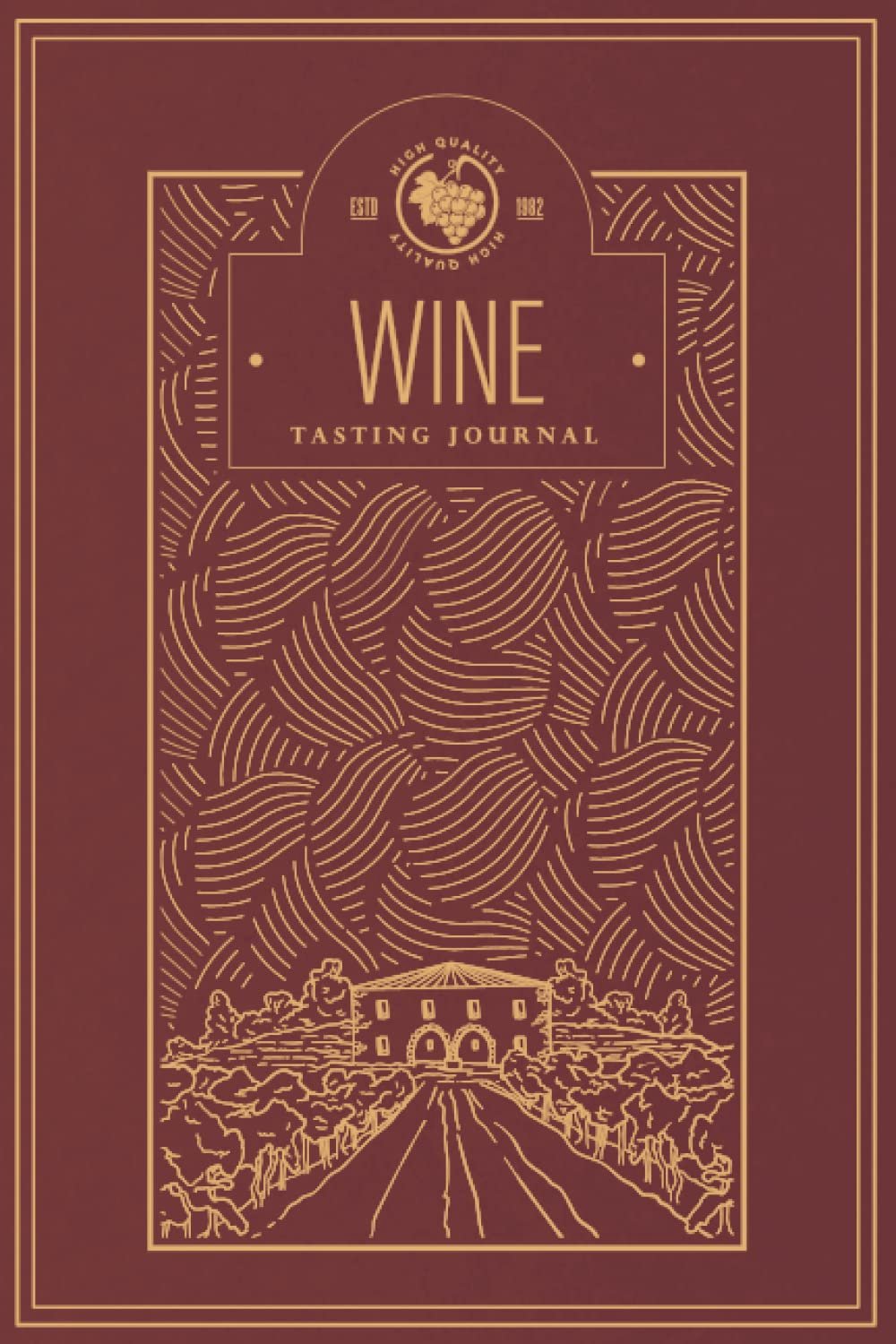 Wine Tasting Journal: Notebook For Wine Tasting Notes & Impressions For Wine Lovers - Wine Label Design - Red - ShopVlot
