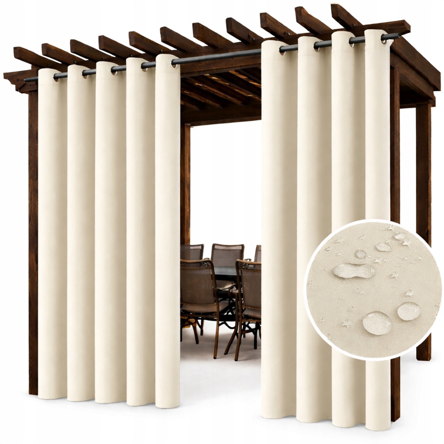 Waterdichte Tuindoek Gordijn 155x240cm voor Pergola & Loungen