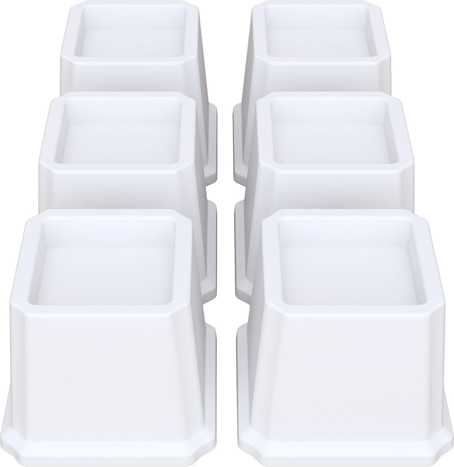 Lutown-Teen Bedverhogers 7,6 cm Heavy Duty Meubelverhogers voor Banken, Stoelverhogers Bankverhogers Tafelverhogers Set van 6 Stuks, Wit