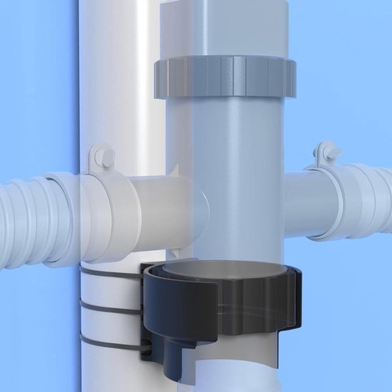 Pool Plunger Valve Bracket met 3 stuks ritssluitingen, antislip zwembadslanghouder, voor Bestwy Funsicl Colema — afbeelding 3