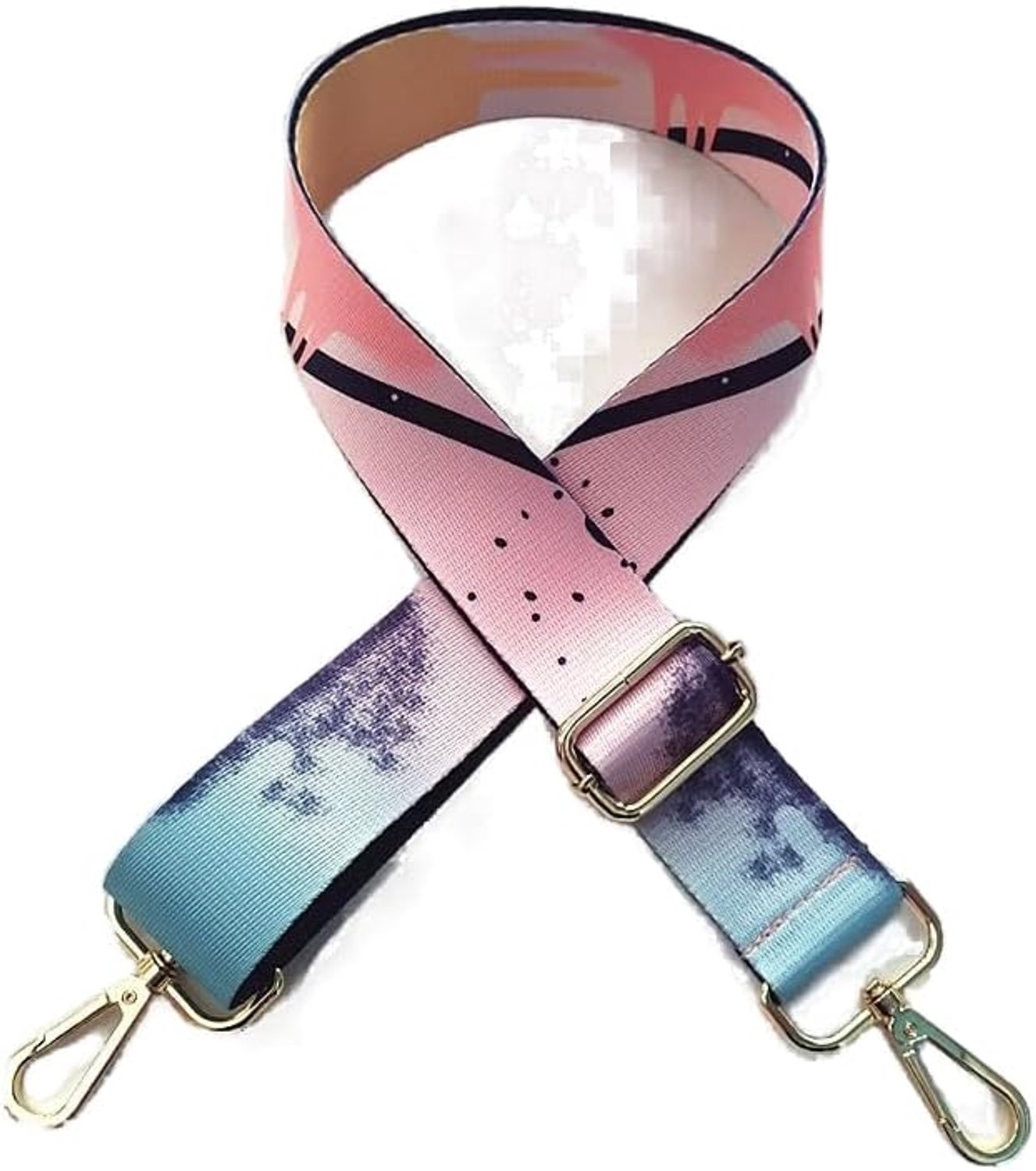 130 cm schouderriem, kleurrijk, verstelbaar, 3,8 cm brede tasriem, schouderriem met karabijnhaak, gouden schouderriem voor schoudertas, doe-het-zelf accessoires, tasriem, breed voor dames, roze
