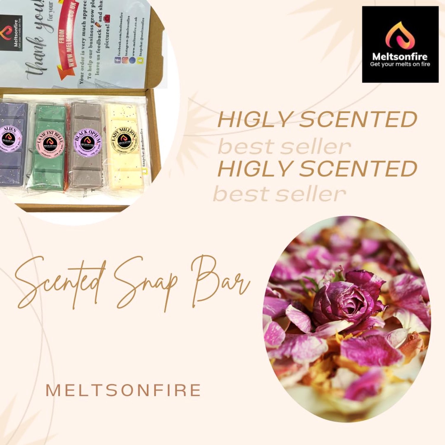 Wax Melts - 4 x Snap Bars - Parfumset (Aliens, Lady Millionairess, La Belle, Black Opium - ShopVlot