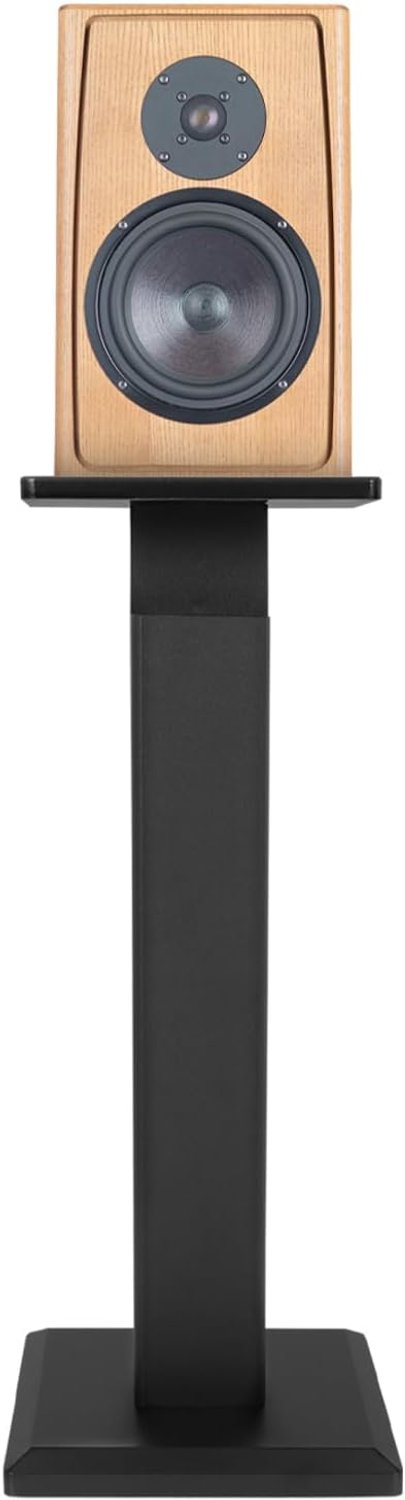 1 paar luidsprekerstandaarden, in hoogte verstelbaar, 65-85 cm, elke stand, maximaal draagvermogen 30 kg, luidsprekerstandaard, vrijstaand met anti-slip pads, luidsprekerstandaard (zwart)