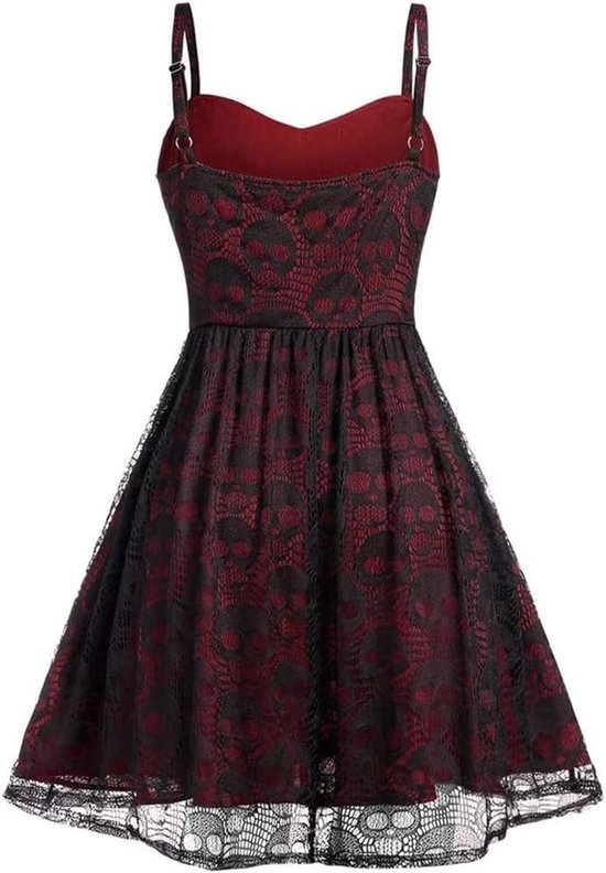 Women’s Goth Dress Lace Floral Vintage Steampunk Gothic Dress Victorian Costumes Clothing Mini Dress For Girls — afbeelding 5
