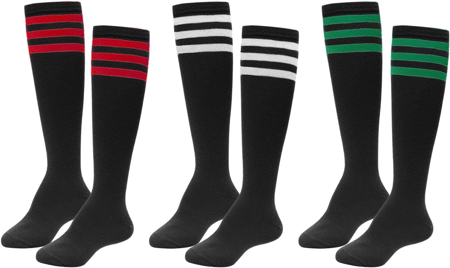3 paar klassieke sokken met drie strepen dames kniekousen buiskousen in 3 kleuren