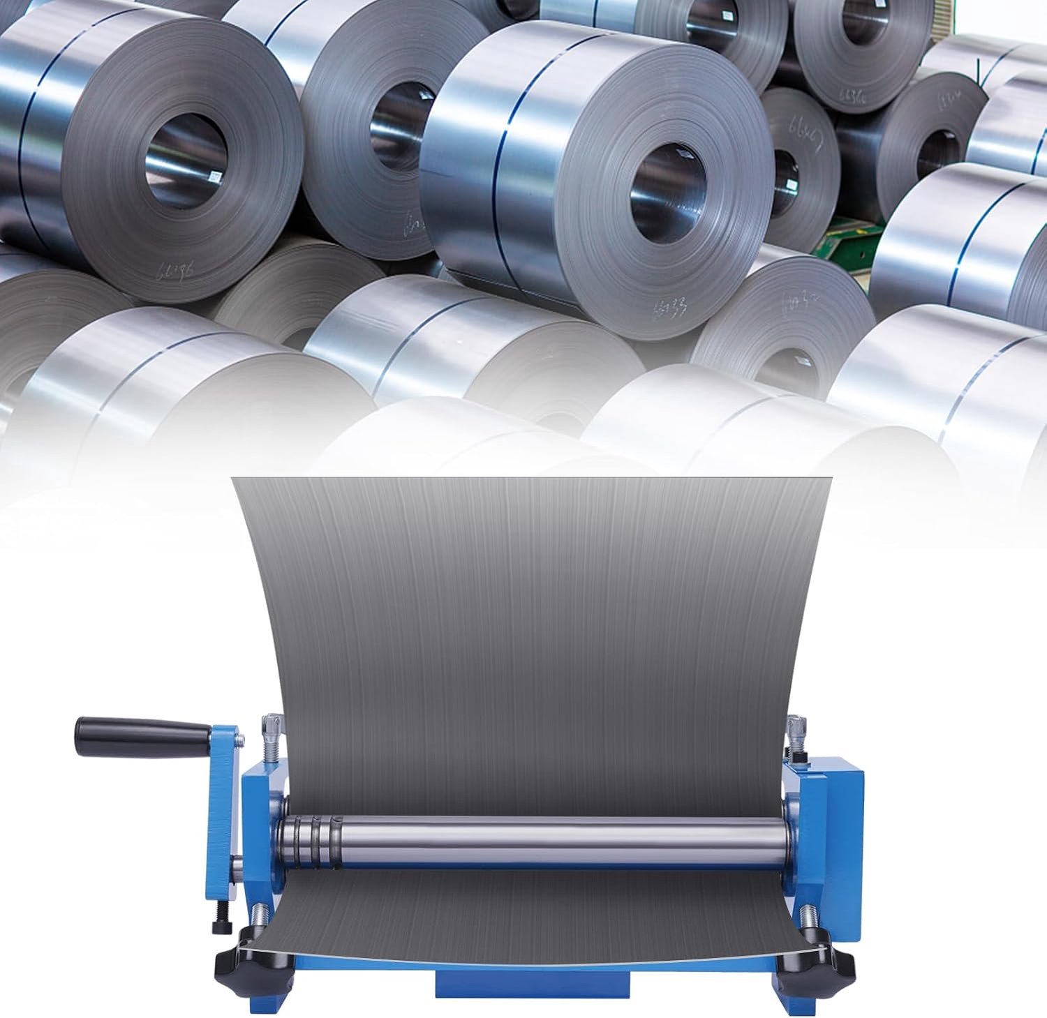 SJ300 3-walsen ronde buigmachine, handmatige rollen, buigmachine, rolbuigmachine, blikken buigmachine, 300 mm, voor schroefklem