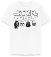 Star Wars Chewbacca Darth Vader Stormtrooper Icons T-Shirt Tiener