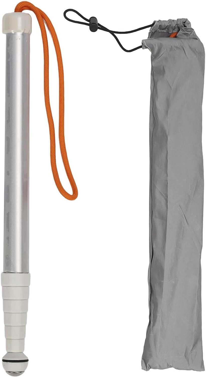 Telescopische Blinde Stok, Reflecterende Opvouwbare Wandelstok, Metalen Gids Blinde Kruk, Blinde Stok Mobiliteitsstok, Loophulpstok voor Ouderen, Blinden, Slechtzienden
