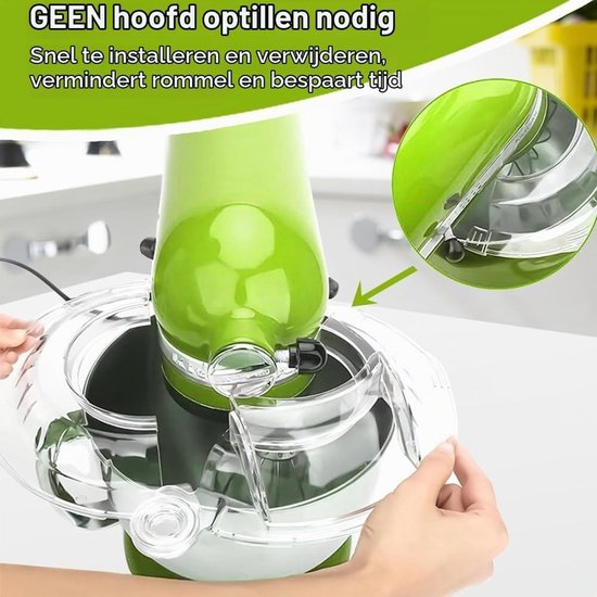 Vervangende Splash Guard voor Blender 4.5-5 T, Ideaal als Deksel voor Mengkommen, Vouwbaar en Praktisch voor Keukenmixers — afbeelding 2
