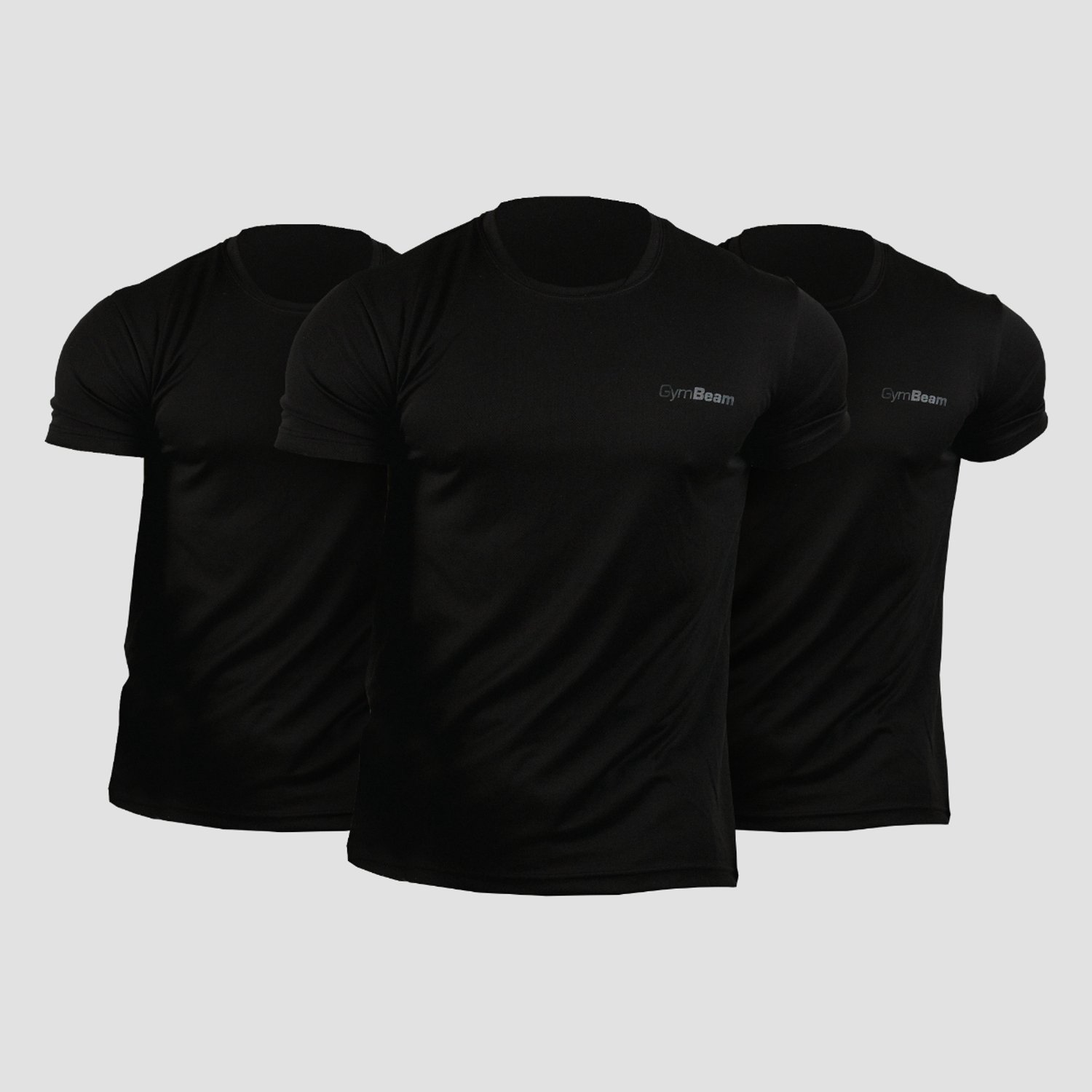 GymBeam Heren TRN T-Shirt 3Pack Zwart M 3pack