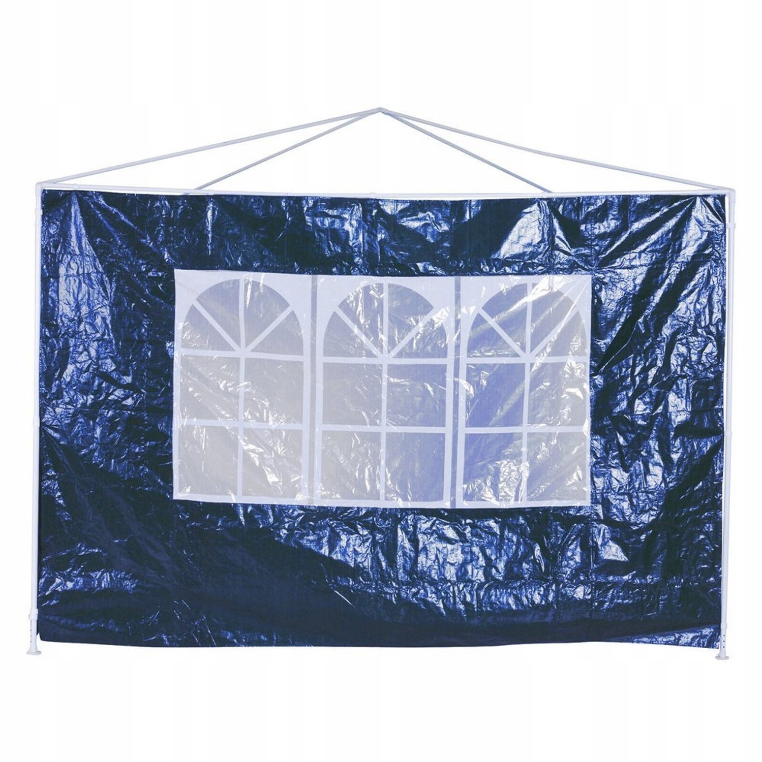 Blauwe Zijwand voor Paviljoen 3x3m, 3x6m, 3x9m met Raam 3x2m