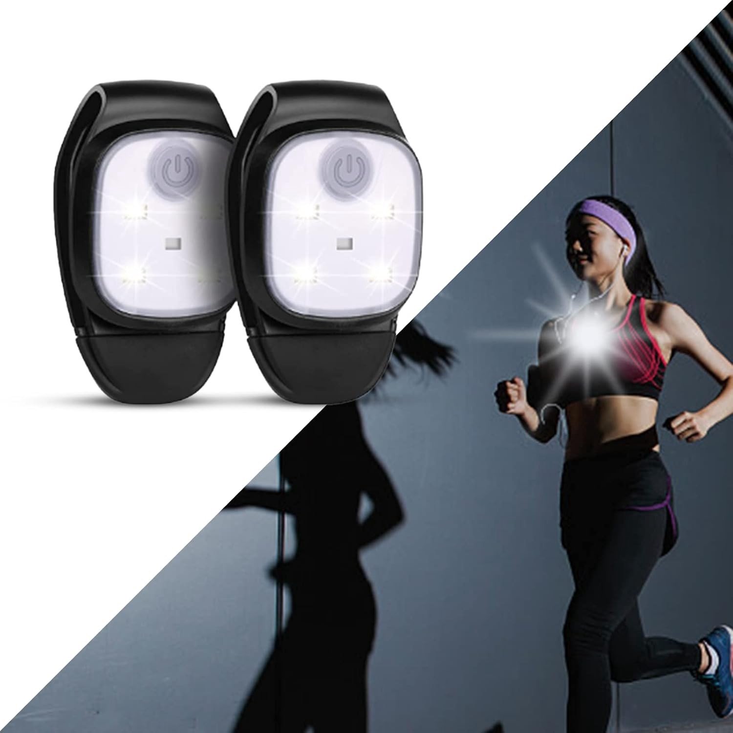 Oplaadbare Waterdichte LED Cliplichten - 2 Stuks, Compacte Hoofdlampen voor Veiligheid bij Hardlopen, Vissen en Kamperen