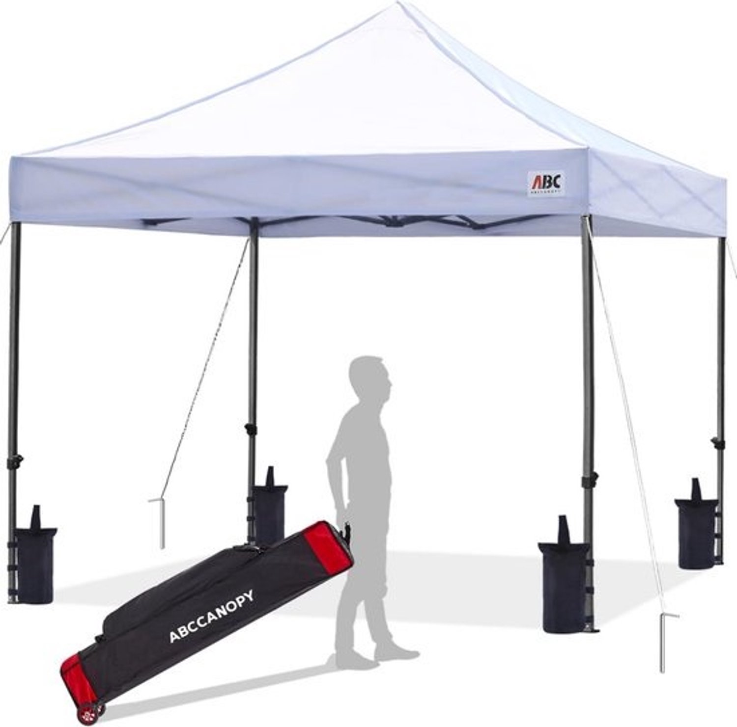Pop-up-partytent - 2,5x2,5m - Wit - Waterdichte feesttent - Voor tuin en evenementen