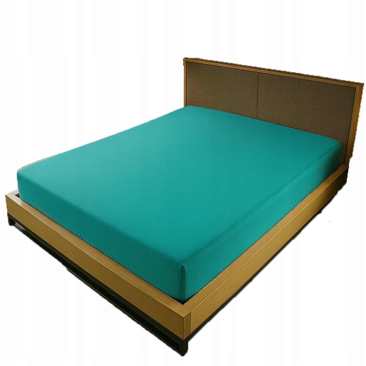 Kam-Pol Jersey Hoeslaken met Elastiek 100x210cm Turkse Blauw Turquoise