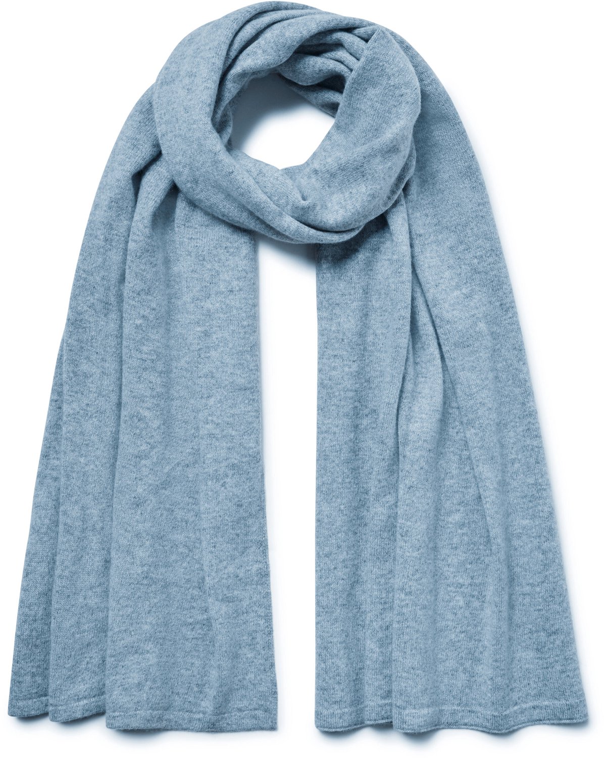 FALKE Basic Fine Knit sneldrogend warm kasjmier wintersjaal unisex blauw - maat ONESIZE