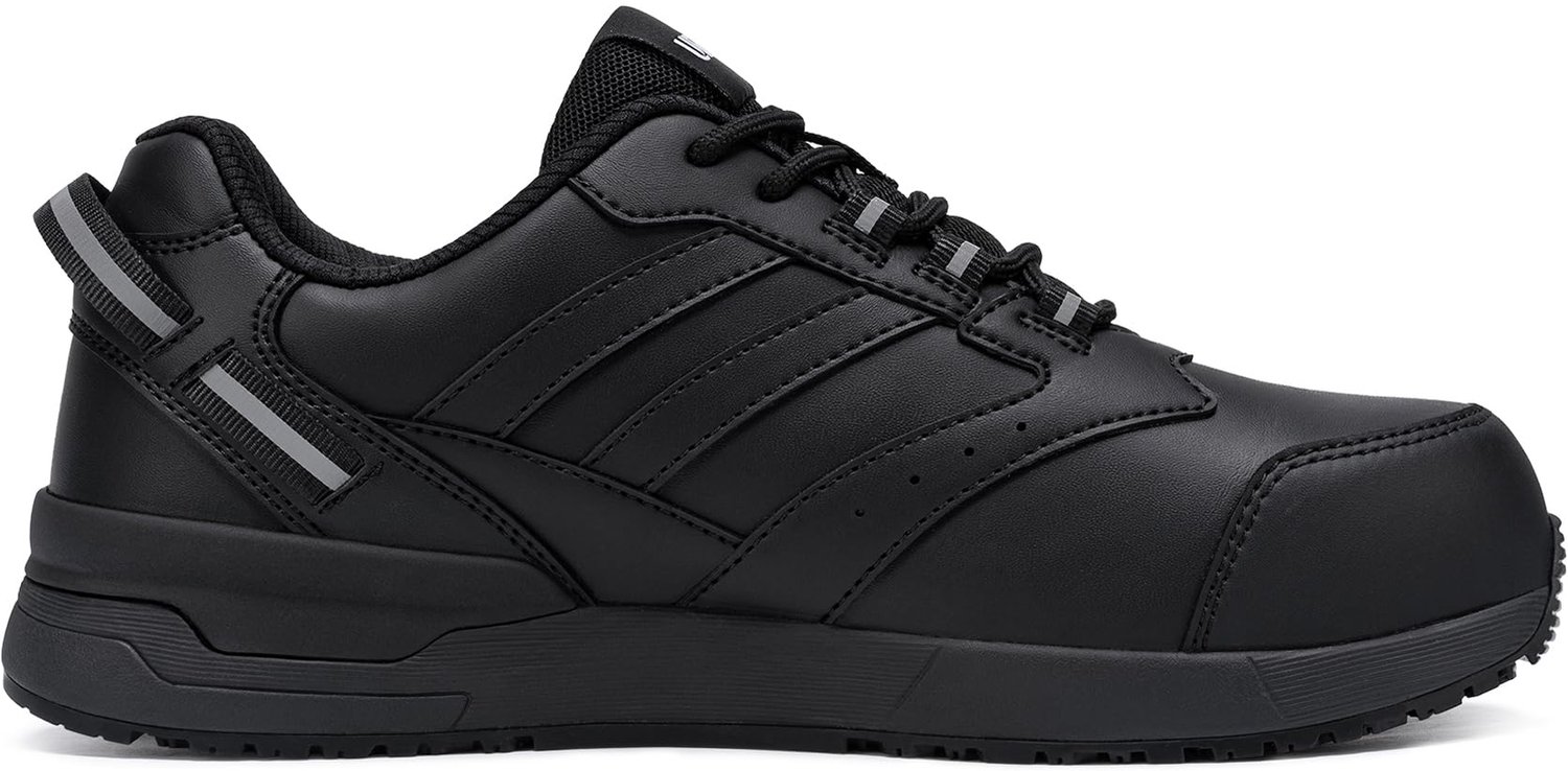 VeiligheidsSchoenen Heren met Stalen Neus Antislip Ademend Lichtgewicht Werkschoenen Koolstofzwart numeric_43 - ShopVlot