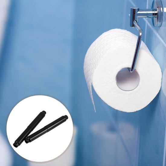 2 Stuks Verstelbare Toiletpapierhouder As Roestvrijstalen Veerbelaste Papierrolhouder Stevige Vervangende Toiletrolpen voor Badkamer Kantoor — afbeelding 3