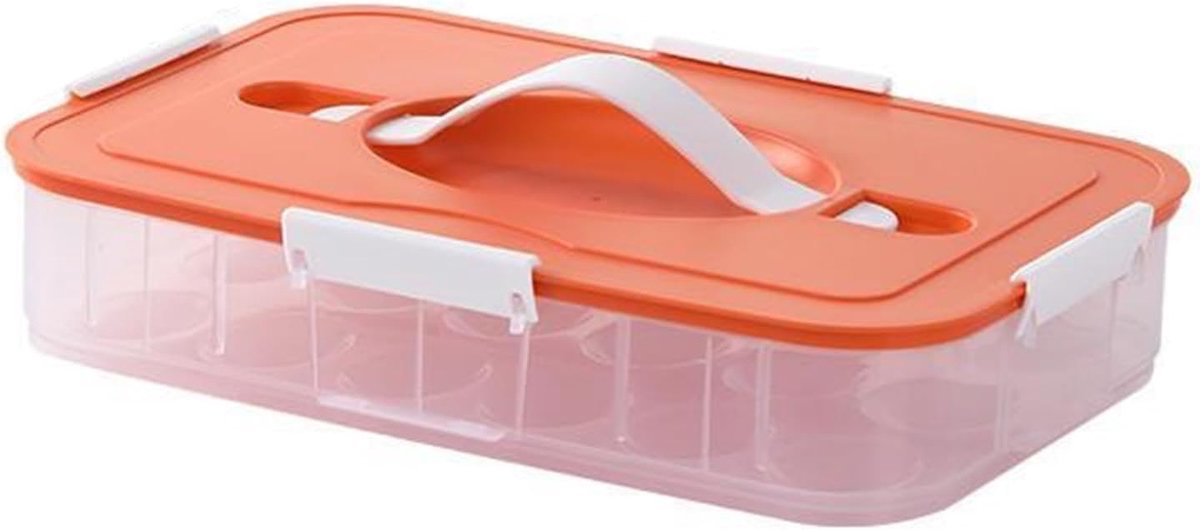 Eierhouder met Deksels Speciale Duivelsei Tray voor Veilige Opslag en Gemakkelijk Transport, Koelkastorganizer Ideaal voor Thuis, Picknick, Kamperen en Feestjes