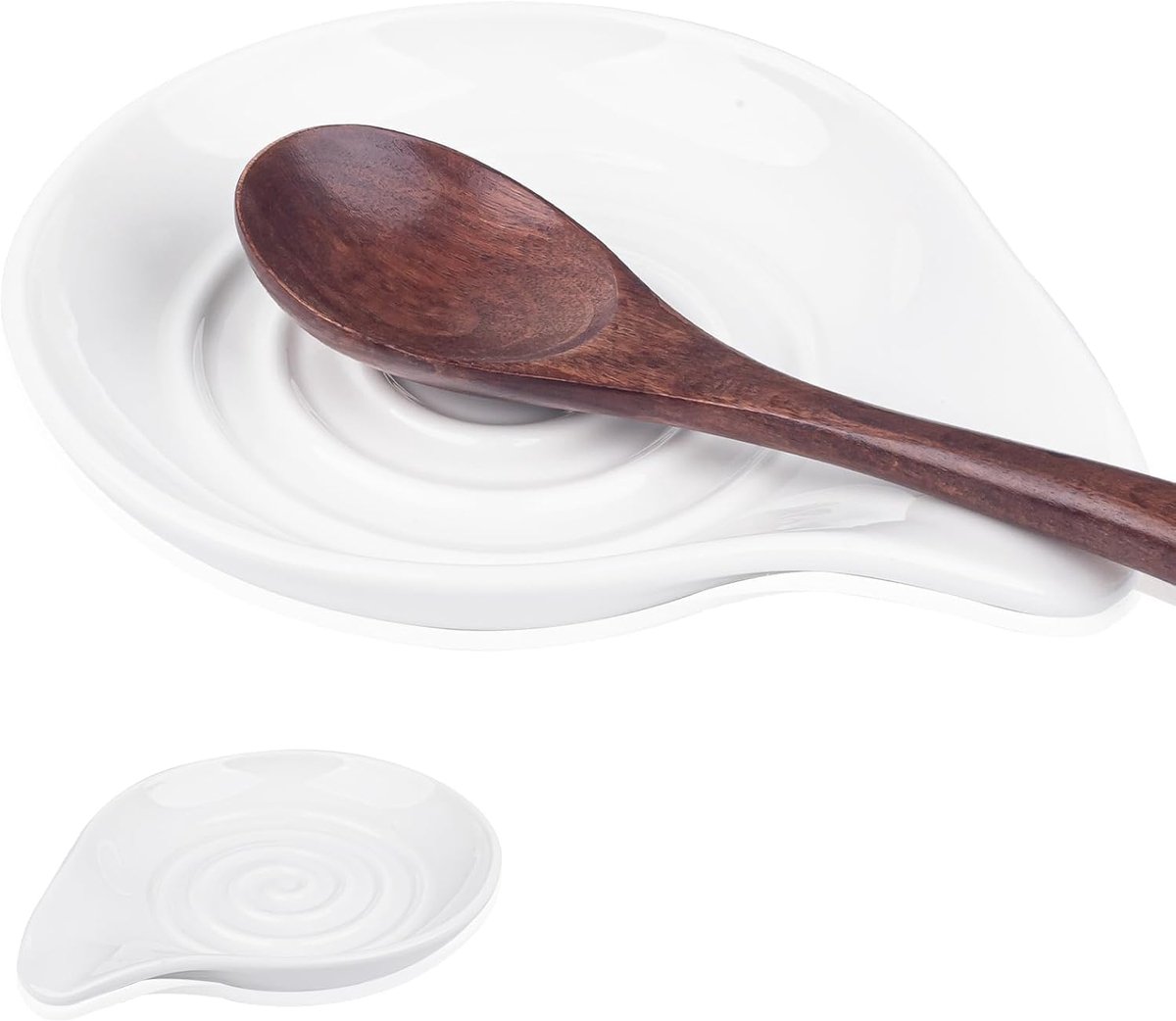 Lepelhouder voor keuken, hittebestendige lepelhouder, grote kooklepelhouder voor pollepel, lepel, spatel, vaatwasmachinebestendig, wit