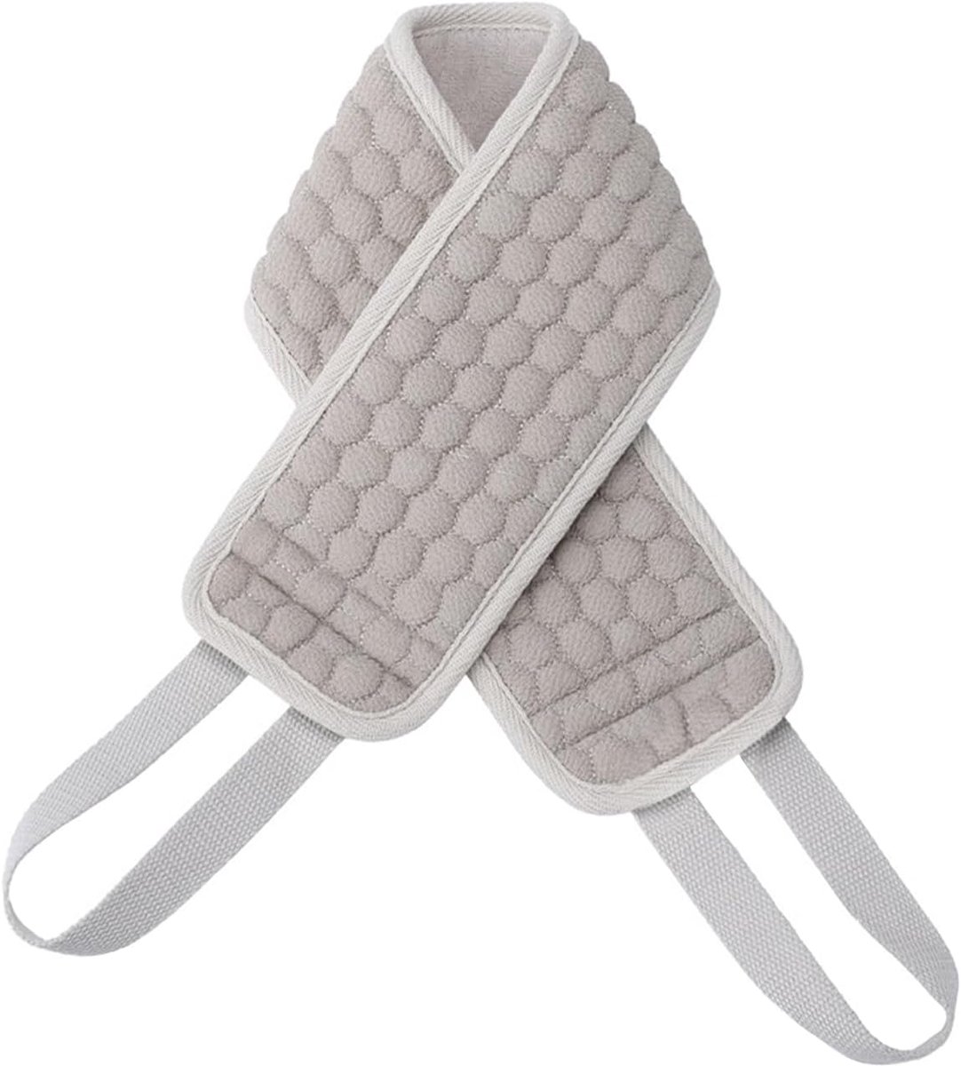 1 stuk rugreiniger, douche-schrobber, badkamer-douchekleding, rugrubber, rugrubberspons, geschikt voor mannen en vrouwen (grijs)